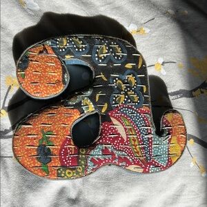 Anthropologie Multicolor Fabric Wall Art “A”